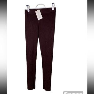 David Lerner NEW XS Plum Suede Leggings